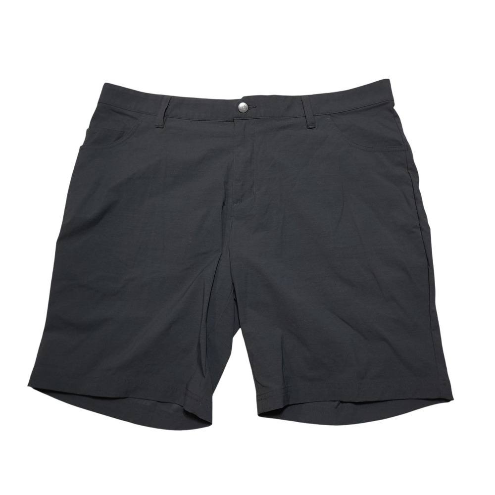 Adidas Adicross Shorts Mens 38 Gray Golf Microfiber 9 Inseam Stretch Pockets